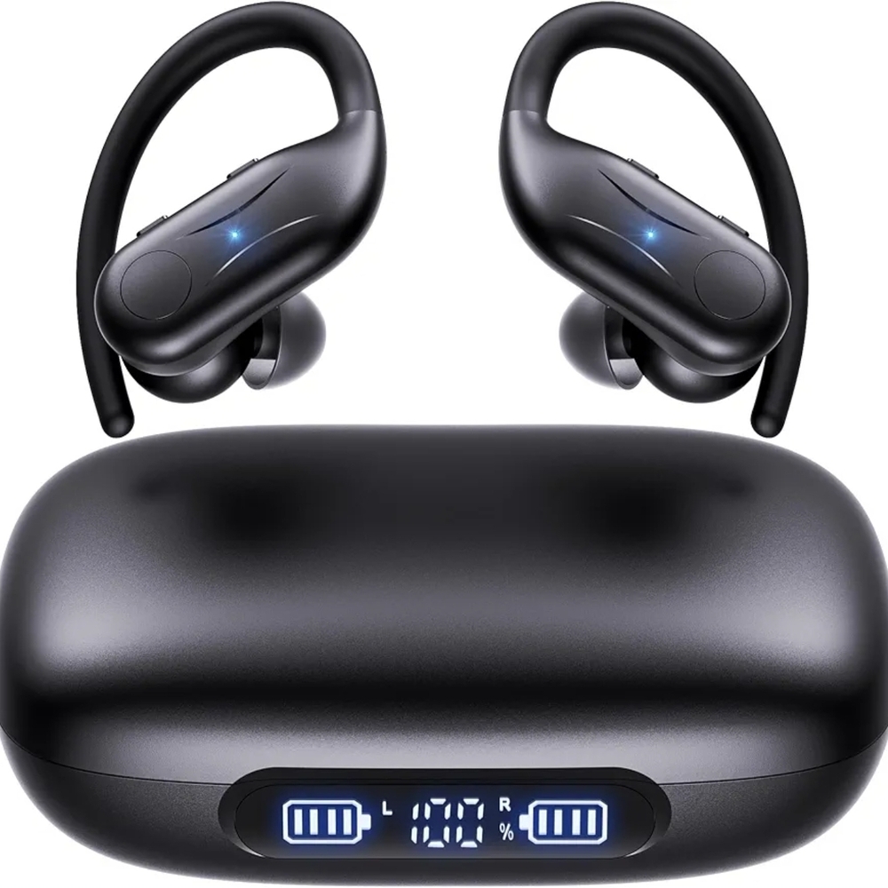 Wireless Black Earbuds with Charging Case